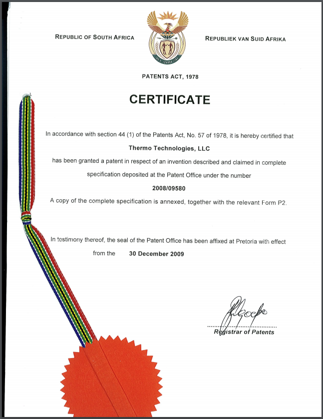 South Africa Patent
